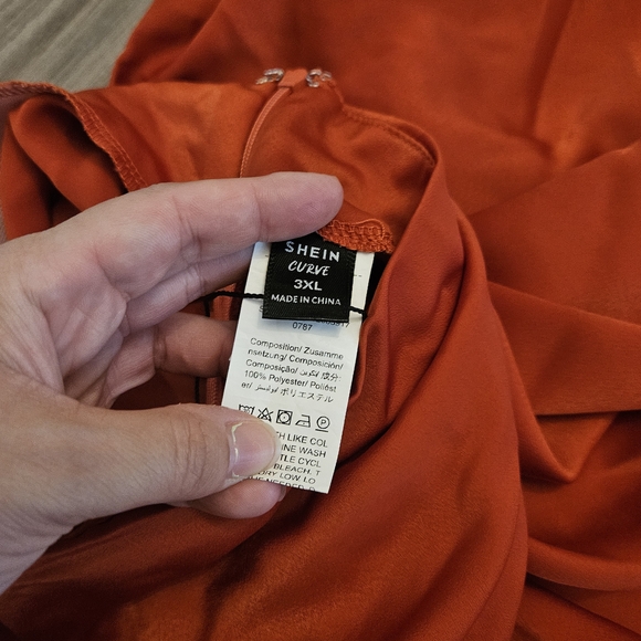 SHEIN Orange Ruched Skirt‎ - Picture 8 of 8